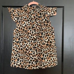 Sea Apollo Cheetah Print Cotton Top